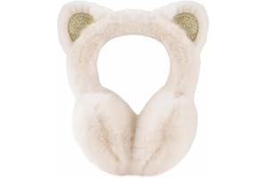 Pesaat Winter Kids Earmuffs Warm Ear Covers For Girls Children With Cat Ears