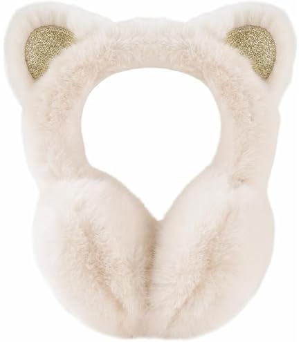 PESAAT Ohrenschützer Winter – Gelber Leopard Print, Elastisch, Warm & Winddicht Für Damen & Kinder