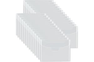 GORGECRAFT 50 Bolsillo de Almacenamiento para Sellos Bolsas de Bolsillo para Sellos 13x18cm Plástico Resellable Transparente Organizador de Manualidades Bolsa de Bolsillo para Archivos Álbumes Sellos