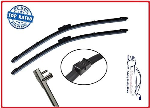 XtremeAuto Front/Rear Screen Window Windscreen Replacement Wiper Blades PAIR Golf MK7 Estate 2013-2016