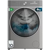 Cecotec Washing Machine Dryer Front Load 8kg-5kg Bolero Wash&amp;Dry 8580 Inverter Steel B. 1400 rpm, 16 Programs, Inverter Plus