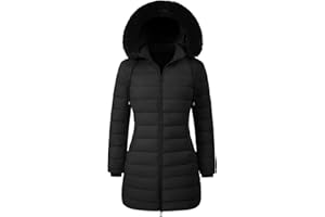 RITOSTA Abrigo Acolchado Mujer Invierno Largo Chaqueta Cálido Abrigos Gruesa Plumifero Chaquetas Polar Elegante Parka con Cremallera Prueba de Viento para Uso Diario y al Aire Libre