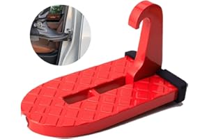 MAXFEVER Auto Türstufe Klappbare Autotür Pedal Klappleiter für Autos Unkompliziert aufs Dach Zu Kommen mit Sicherheitshammer Universal Doorstep Passt die Fahrzeug mit Den U Türfallen SUV, Jeep, RV
