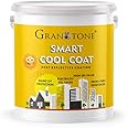 GRANOTONE Smart Cool Roof Paint, Advanced High-SRI Reflective Coating, Albedo & Crack-Bridging Properties, Energy-Efficient Durable, Versatile for Roofs, Walls & Pavements (5 KG, White)