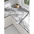 JB'S LAND floral Laxarious Kitchen Sticker Sheets for Shelves Oil Proof Waterproof self Adhesive Wallpaper Cupboard mats Liner roll for Kitchen Platform, Wardrobe (60X200cm) (New White Brown)