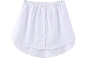 OYIGELZ Damen Hemdverlängerungen mit Nicht abnehmbaren Knöpfen Mini Rock Extender und Blusen-Extender für perfekte Schichtungen in verschiedenen Größen und Längen