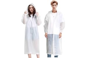 Akxlax 2 Pezzi Poncho Antipioggia Donna Uomo Impermeabile Adulti, con Maniche, Poncho Pioggia Lungo Pieghevole Portatile