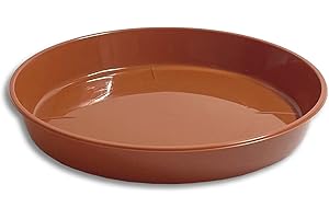 WOHNKULT Untersetzer für Blumentopf Blumenkübel Pflanztopf rund 9 verschiedene Größen in 2 verschiedenen Farben zur Auswahl (Ø 15 cm, Terracotta)