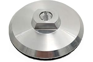 SHDIATOOL Tampon d'appui en Aluminium 4 Pouces/100mm Crochet et Boucle de Support M14 Arbor