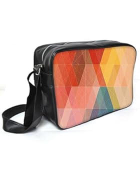 Snoogg Design Polygon Leder Unisex Messenger Bag für College Schule täglichen Gebrauch Tasche Material PU