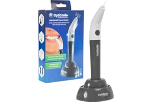 OptiSmile® Interdental Power Flosser | Filo Interdentale Elettrico per un'Igiene Orale Completa | Inclusi 60 Bastoncini in Nylon