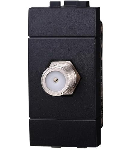2 Prese TV SAT Satellitari Compatibili Con Bticino Living Light - Colore Nero, Per Impianti Antenna E Parabola