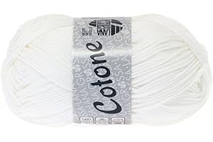 ‎LANA GROSSA LANA GROSSA Cotone | Baumwollbasicgarn | Handstrickgarn aus 100% Baumwolle | 50g Wolle zum Stricken & Häkeln | 125m Garn FB 22