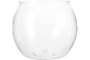 DOITOOL Fish Bowl Tank Landscape Container Shatterproof Desktop Betta Fish Tank Home Office Decor