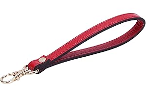 VanEnjoy Genuine Leather Keychain Wristlet Keychain Strap for Wallet Purse Clutch Cellphone Wristlet Key