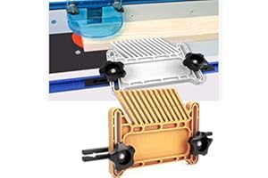 FTVOGUE Urządzenie ochronne do obróbki drewna z piórami odwrócone kwadratowe unikalne rowki fazowane do pił stołowych (kwadratowa deska z piórami w stylu B żółtym)