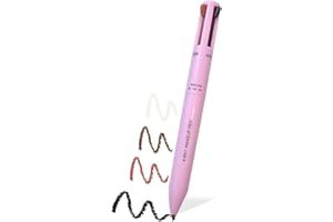 iLamvie 4-In-1 Make-Up Stift, Eye Liner, Brow Liner, Lip Liner, & Highlighter Stift, Wasserdicht All In One Make-Up Stift Auge Langanhaltender, Multifunktionaler Kosmetikstift(Pink)
