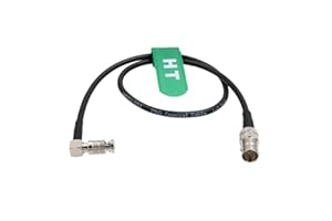 HangTon Kabel wideo 6G SDI HD Micro BNC na żeński adapter BNC do Blackmagic Video Assist 4K 5" Monitor, kąt prosty wysoka gęstość 15 cm