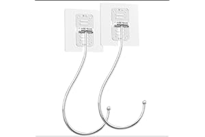 Latoxcaa 12cm Banana Holder to Keep Fresh 2Pcs, Self Adhesive Banana Hooks for Hanging, Folding Banana Hanger Under Cabinet 15lb(Max), Large Heavy Duty Hooks, Hanging Items in Kitchen, Mental