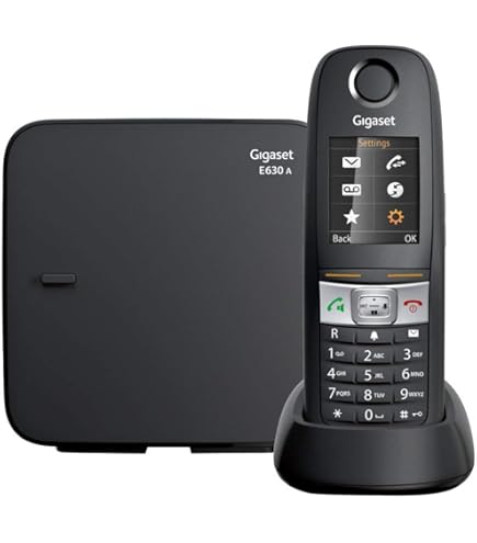 Gigaset COMFORT 500HX Duo Telephone - Analog/DECT Caller ID Phone In Black & Silver