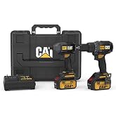 CAT DX12K.2 18 Volt/4.0Ah Li-ion Double Cordless Coal-Free Professional Rechargeable Hammer Drill + DX71.2 Coal-Free Impact Screwdriver Co