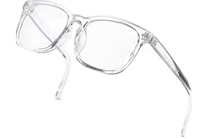 Afflatus® Blue Light Blocking Glasses Gaming Filter Transparent Square Eyeglasses for Eye Protection Men Women, Computer/Tabl