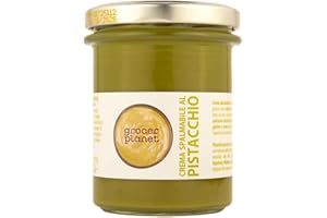 Grocer Planet - Crème Douce de Pistaches (200g) | Avec 45% de Pistaches de Sicile | Cuisine Italienne Gourmet | Ideal pour les petits déjeuners et les desserts