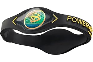 Power Balance Bracciale di silicone, Nero/Bianco, M
