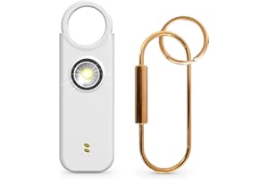 TOWODE Personal Safety Alarm with LOUD 135db Siren and Strobing LED Light - Rechargeable Safety Alarm Keychain with Self Defence Rope for Women, Men, Elderly & Dog Walkers