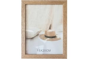 LIN HOME RS02143 Marco de Foto 15 x 20 cm para Decoración Madera MDF con Soporte y Panel Cristal