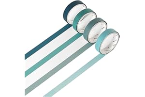 Yubbaex - Nastro Washi a colori naturali, per album di ritagli, per diari di proiettili, decorazioni artigianali, confezioni regalo, scrapbooking (1-verde)