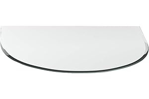 DURAFLAMM® Funkenschutzplatte G2 Zunge ESG 6mm x 1000mmx1000mm mit18mm Facettenschliff Glasplatte Bodenplatte Kaminplatte Funkenschutz Ofenplatte Kaminglas