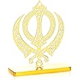 ADORAA's Khanda Desk/Car Dashboard D�cor Crafted in Brass with Golden Finish