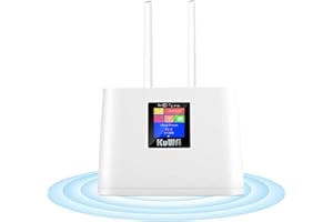 KuWFi Routeur WiFi 4G sim, Routeur WiFi Mobile avec Emplacement pour Carte SIM, Modem sans Fil 150 Mpbs 4G LTE,Routeur 4G Peut connecter 10 appareils simultanément(Built-in Antenne, Keine Externe)