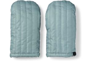 Elodie Details Pebble Green - Guanti per passeggino con calda pelliccia sintetica, misura unica, impermeabile e antivento