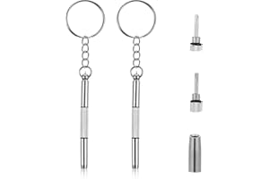 BOHUIZ 2 sztuki mini wkrętaków okulary, zestaw narzędzi do naprawy okularów, stal nierdzewna, małe wkrętaki do przeciwsłonecznych, biżuterii i zegarków