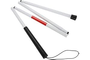 MOUNT KUMGANG Blinde Gehstock, Aluminiumlegierung Blinde Gehstock, Tragbarer Blinde Gehstock, Faltbarer Reflektierender Stock, für Sehbehinderte, Blinde und ältere Menschen, Wandern Trekking