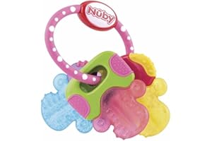 Nuby - Anneau de Dentition pour Bébé avec Gel Réfrigérant - Atteint également les Molaires - Rose - 3+ mois