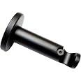 Embouts De Tringle à Rideaux GARDINIA - Noir Mat Pour Ø 16 Mm - Lot De 2 - Fixation Sans Vis