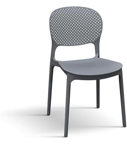 Set 6 Sedie YVONNE In Polipropilene - Impilabili, Resistenti UV, Moderne Per Interni Ed Esterni