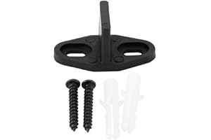 POWERLIFT Floor Guides - Black Coated Plastic Floor Guide for Sliding Barn Door Bottom Gate Hardware Accessory