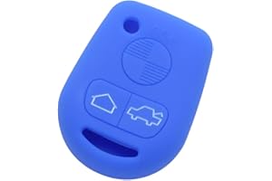 BROVACS Silikonowa osłona osłona osłona osłona osłona osłona osłona kompatybilna z BMW E31 E32 E34 E38 E39 E46 Z3 3 przyciski pilot zdalnego kluczyka CV9904 głęboki niebieski