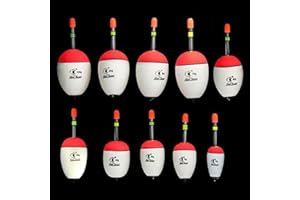 TOOLOFLIFE T&F Galleggiante EVA Luminoso 10-100g, 10 Pezzi, Adatto per Mare e Carpa
