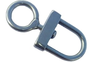 GB FALCONRY SUPPLIES Falconry Stainless Steel D type Swivels size 3 (1.75 inch)