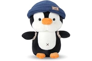 Wishstar Kuscheltier Pinguin Plüschtier für Kinder, Stofftier Schmusetier zum Kuscheln & Spielen, Squishmallow Pinguin Geschenk, Pudgy Penguins Plush Für Mädchen Jungen (Blau 23cm)