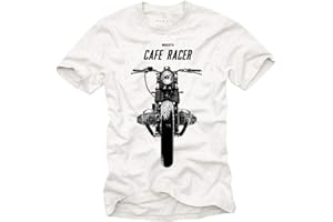 MAKAYA Tee Shirt Moto Cafe Racer Vintage Boxer Twin Homme