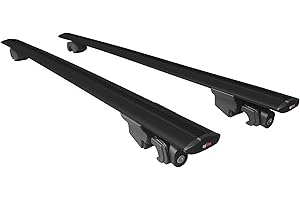 RE&AR TUNING Barres de toit compatibles avec BMW Série 2 Gran Tourer (F46) 2015–2022 Barres de toit avec clé en aluminium noir