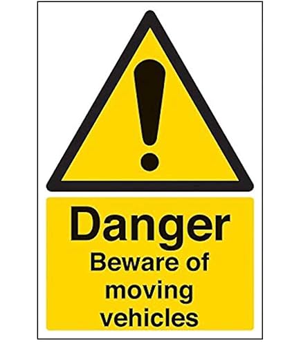 Warning Caution Fork-lift Trucks Operating In This Area Safety Sign - 1.2 Rigid Plastic 300