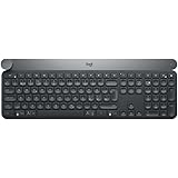 Logitech Craft Illuminated Wireless Keyboard, 2.4GHz Wireless and Bluetooth, Programmable Input Dial, Multi-Device, Automatic