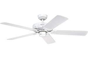 ‎WESTINGHOUSE Westinghouse Lighting Deckenventilator, Ausführung in Weiß mit Wendeflügeln in Weiß/Weiß mit Rattan, 7826940